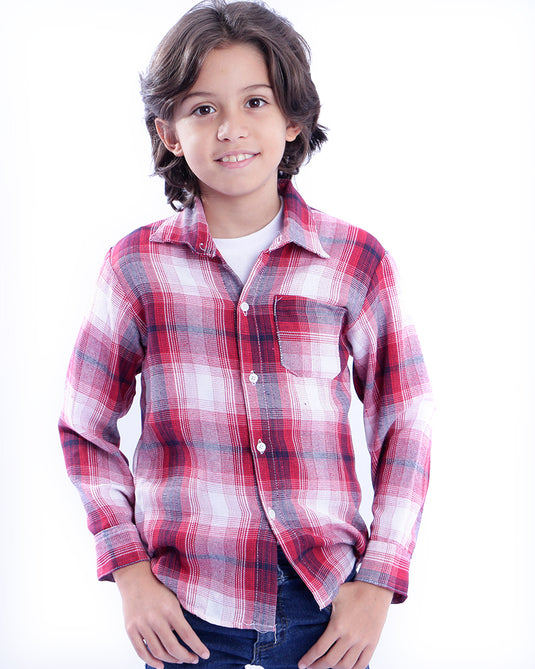 CAMISA JUNINA XADREZ FLANELA INFANTIL - 00395