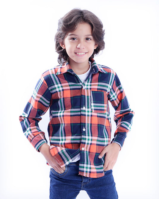 CAMISA JUNINA XADREZ FLANELA INFANTIL - 00395