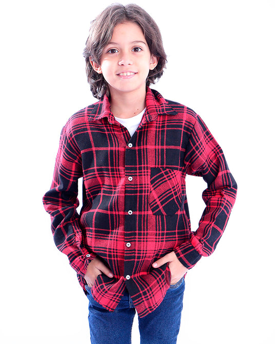 CAMISA JUNINA XADREZ FLANELA INFANTIL - 00395