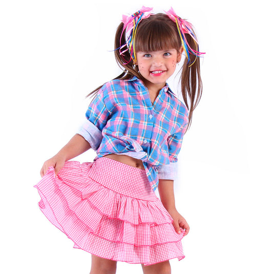 CAMISA JUNINA XADREZ FLANELA INFANTIL - 0595/ 0695