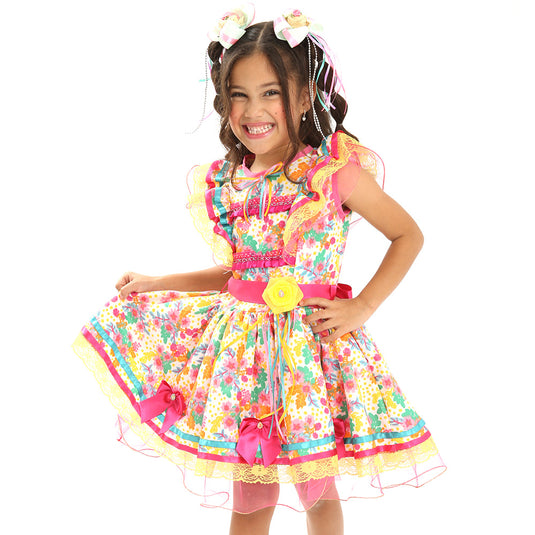 VESTIDO JUNINO CHUVISQUINHO INFANTIL - J1565