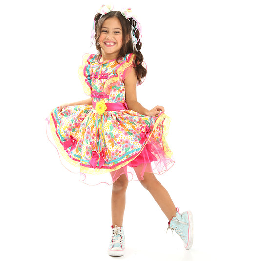 VESTIDO JUNINO CHUVISQUINHO INFANTIL - J1565