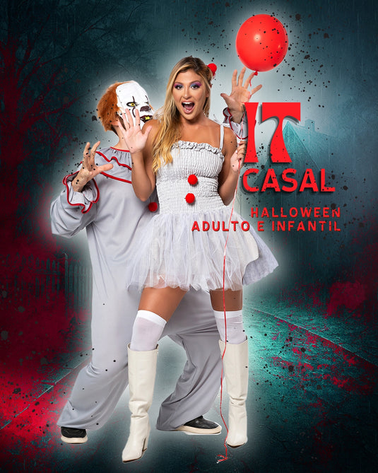 FANTASIA PALHAÇO GREY ADULTO - TR97153