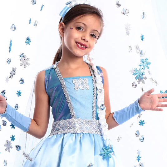 TIARA TRANÇA PRINCESA AZUL BEBÊ/NEVE