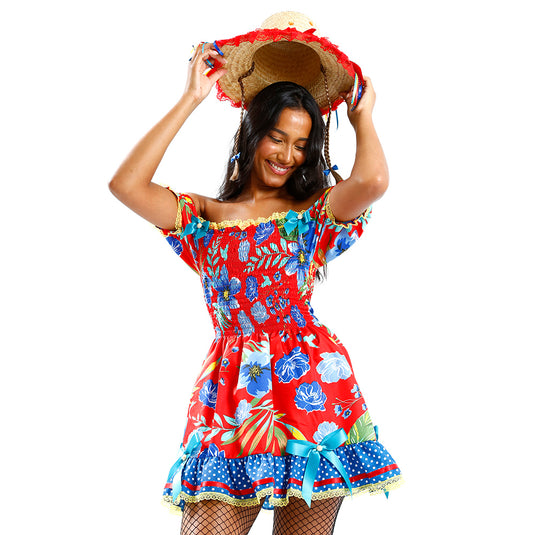 VESTIDO JUNINO ASTER ADULTO - J98008