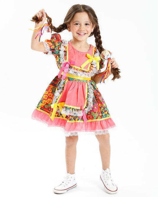 VESTIDO JUNINO BENICIA INFANTIL - J0138