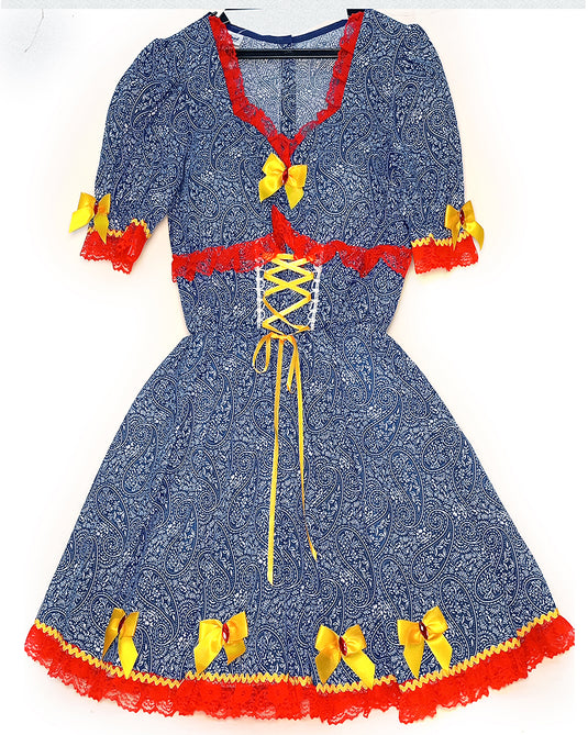 VESTIDO JUNINO CALENDULA ADULTO - J98067