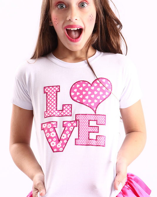 CAMISETA JUNINA LOVE- INFANTIL