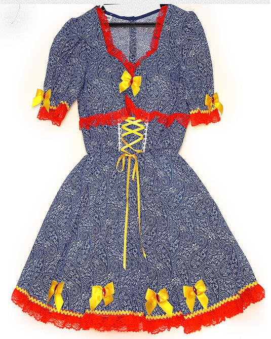VESTIDO JUNINO CALENDULA ADULTO - J98067