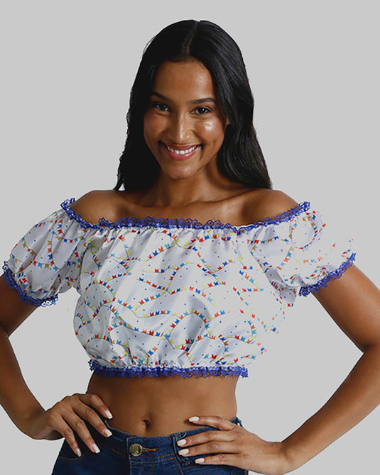 BLUSA JUNINA QUADRILHA - J1785