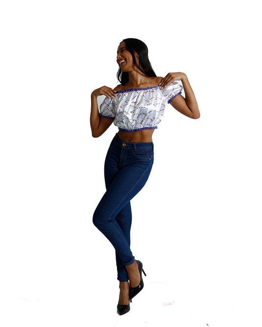 BLUSA JUNINA QUADRILHA - J1785