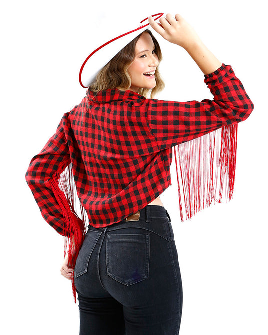 CAMISA JUNINA DE FRANJA ADULTO JUDI - J2697