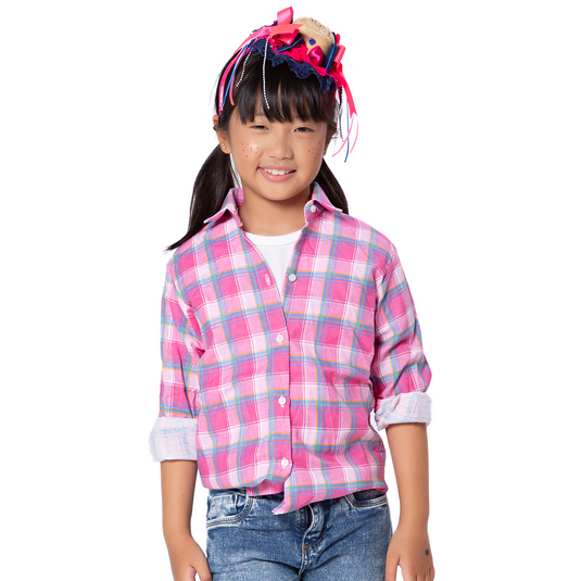 CAMISA JUNINA XADREZ FLANELA INFANTIL - 0595/ 0695