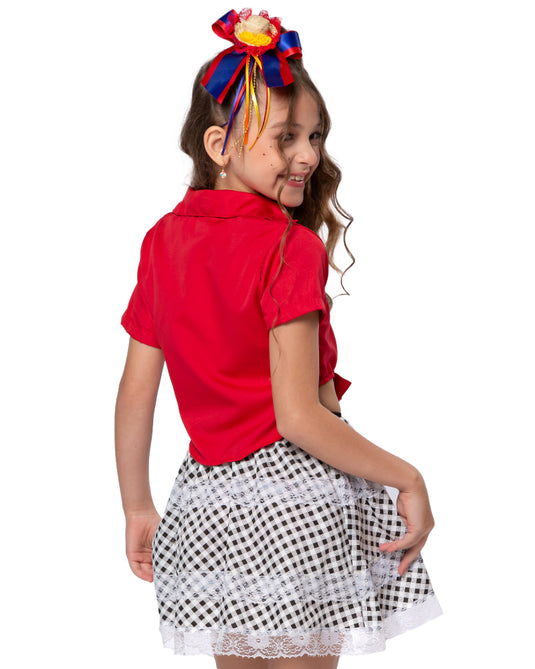 CAMISA JUNINA LISA NÓ INFANTIL - 490