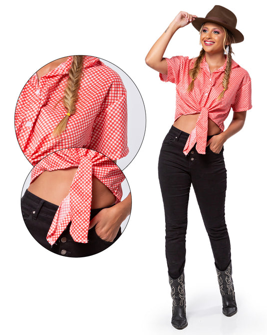 CAMISA JUNINA XADREZ NÓ ADULTO – J2492