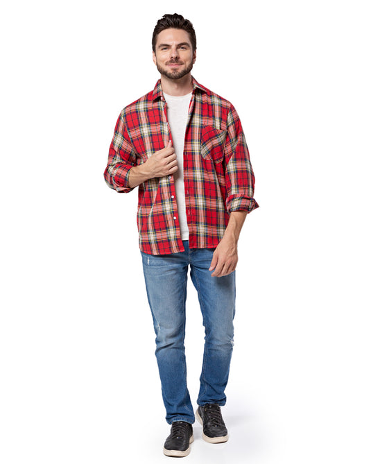 CAMISA XADREZ DE FLANELA ADULTO - 2395/ 3395
