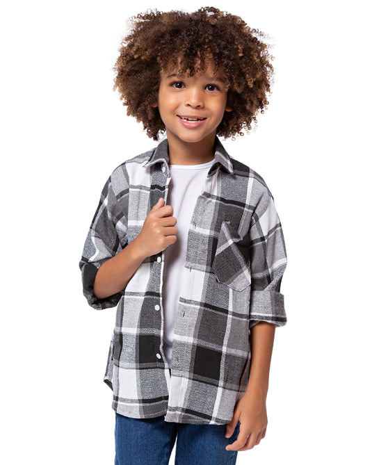 CAMISA JUNINA XADREZ FLANELA INFANTIL - 00395