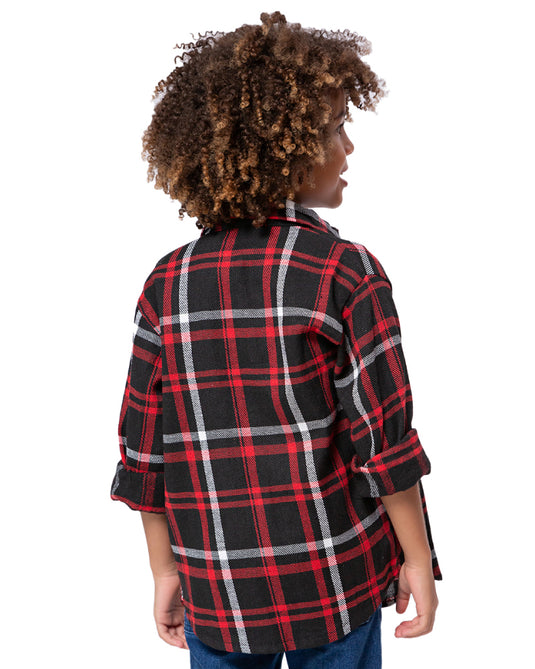 CAMISA JUNINA XADREZ FLANELA INFANTIL - 00395