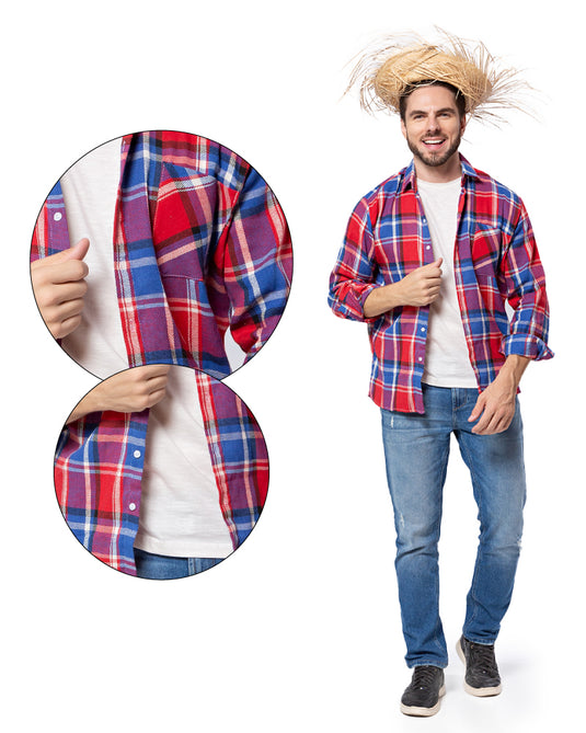 CAMISA XADREZ DE FLANELA ADULTO - 2395/ 3395