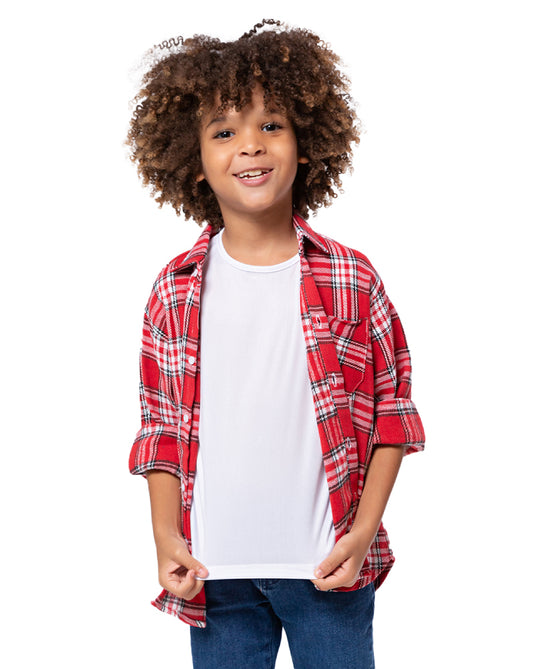 CAMISA JUNINA XADREZ FLANELA INFANTIL - 00395