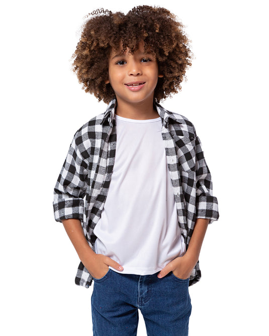 CAMISA JUNINA XADREZ FLANELA INFANTIL - 00395