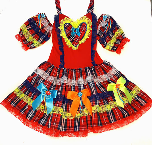 VESTIDO JUNINO CEREJEIRA- ADULTO