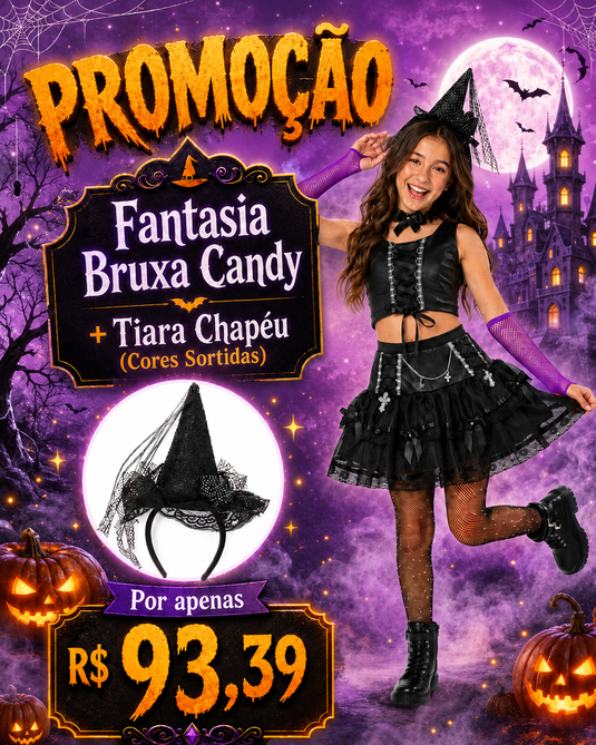 Fantasia Bruxa Candy- H185