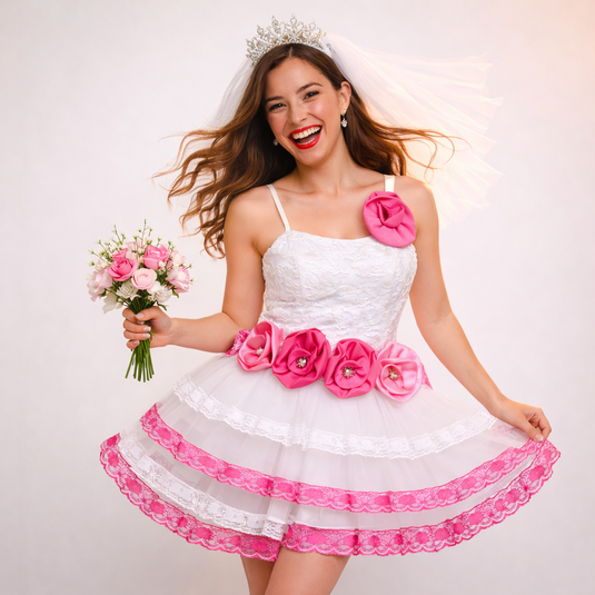 VESTIDO CAIPIRA NOIVA JUNINO PAPOULA ADULTO - J99050