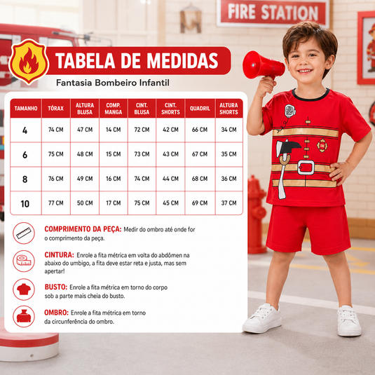 FANTASIA BOMBEIRO INFANTIL - C304