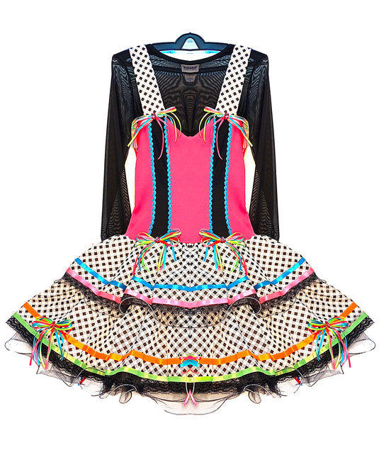 VESTIDO JUNINO CICLAME- ADULTO