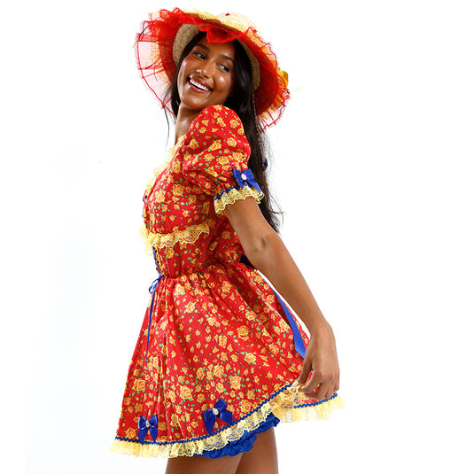 VESTIDO JUNINO CALENDULA ADULTO - J98067