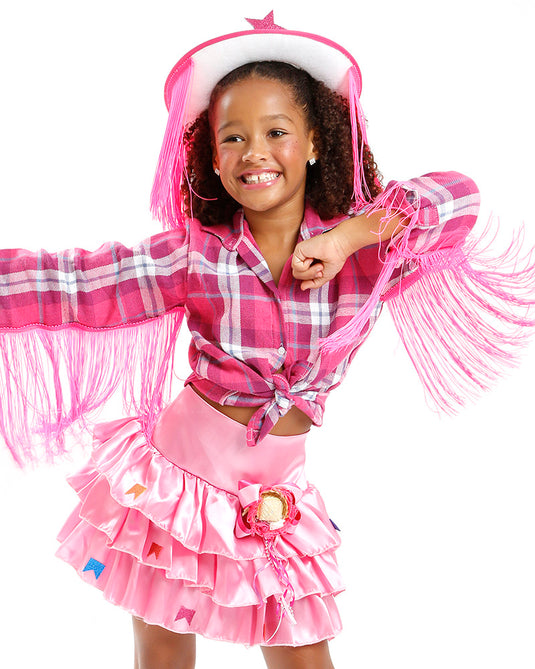 CAMISA JUNINA XADREZ DE FRANJA INFANTIL JUDI - J0697