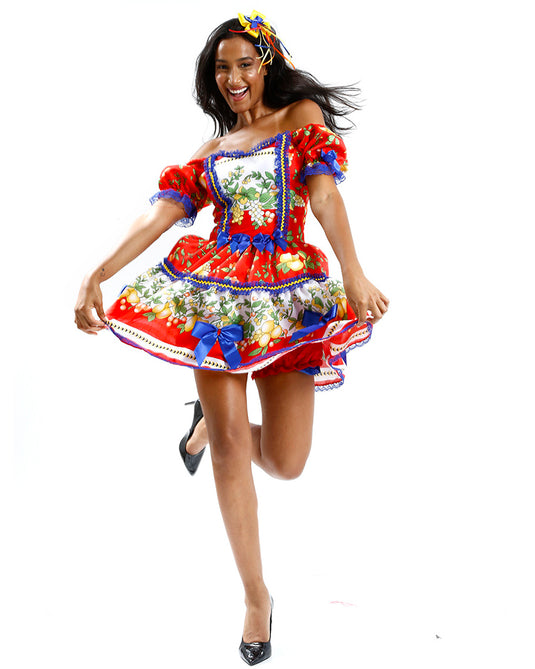VESTIDO JUNINO CALIBRA ADULTO - J98069