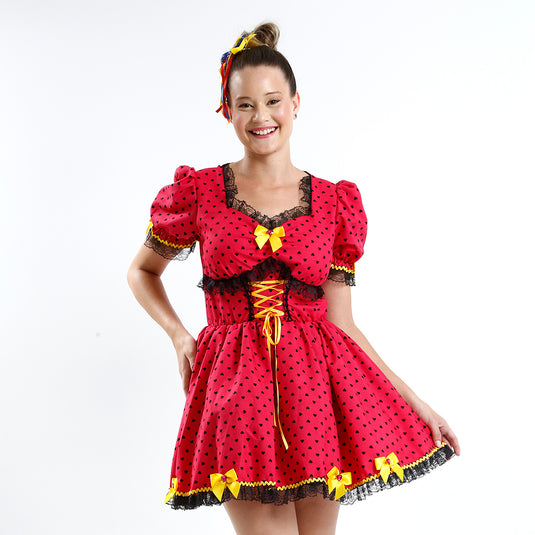 VESTIDO JUNINO CALENDULA ADULTO - J98067