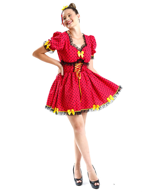 VESTIDO JUNINO CALENDULA ADULTO - J98067
