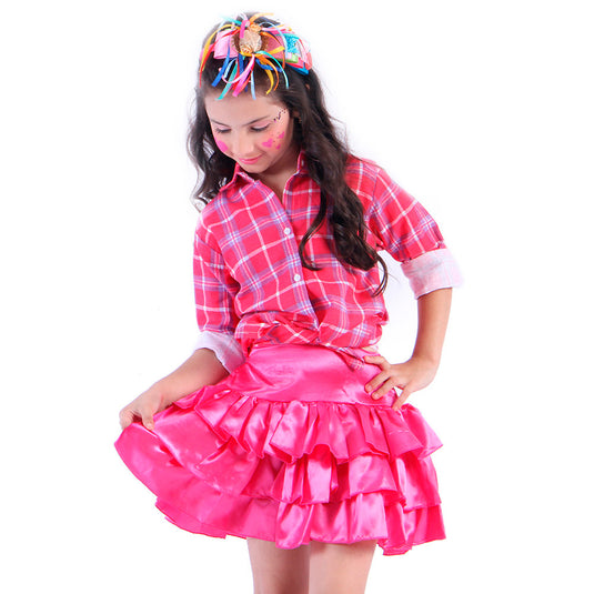 CAMISA JUNINA XADREZ FLANELA INFANTIL - 0595/ 0695