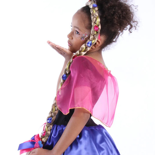TIARA TRANÇA PRINCESA AZUL ROYAL/CASTANHA