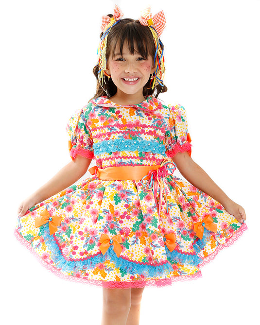 VESTIDO JUNINO JELLY INFANTIL - J1552