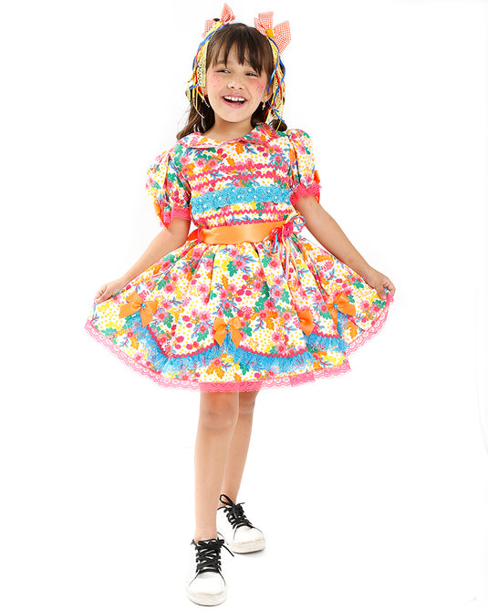 VESTIDO JUNINO JELLY INFANTIL - J1552