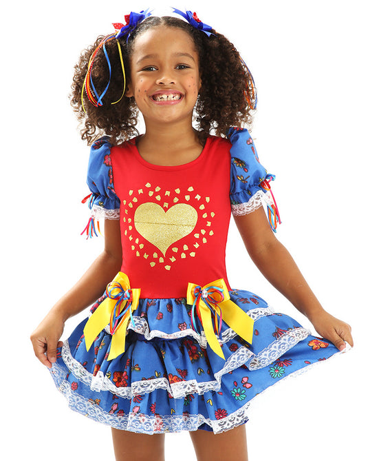 VESTIDO JUNINO MARIA SOL-INFANTIL