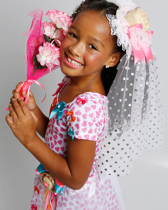 VESTIDO JUNINO NOIVA JOELMA INFANTIL - J1721