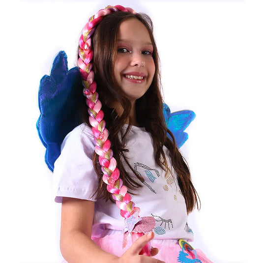 TIARA TRANÇA UNICORNIO-ROSA
