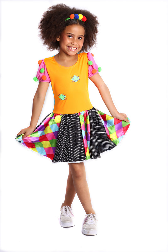 FANTASIA PALHAÇA POPOVA INFANTIL