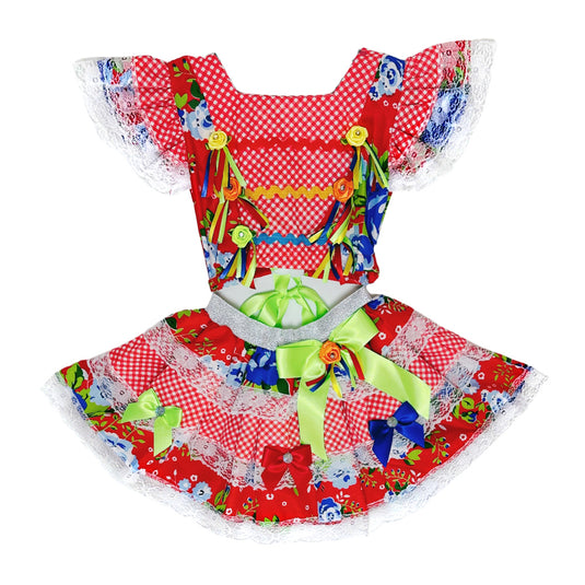 VESTIDO JUNINO REGINA INFANTIL - J2049