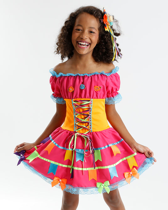 VESTIDO JUNINO RAIKA- INFANTIL