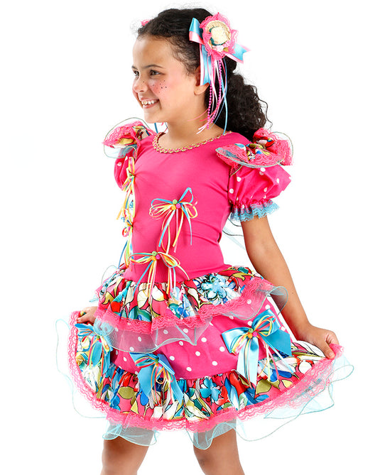 VESTIDO JUNINO RAMONA INFANTIL - J2071