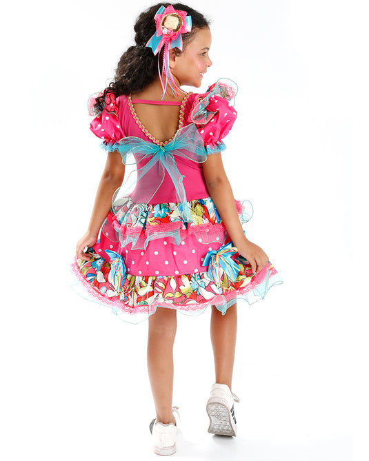 VESTIDO JUNINO RAMONA INFANTIL - J2071