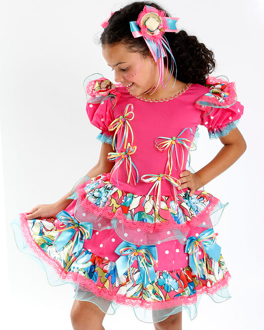 VESTIDO JUNINO RAMONA INFANTIL - J2071