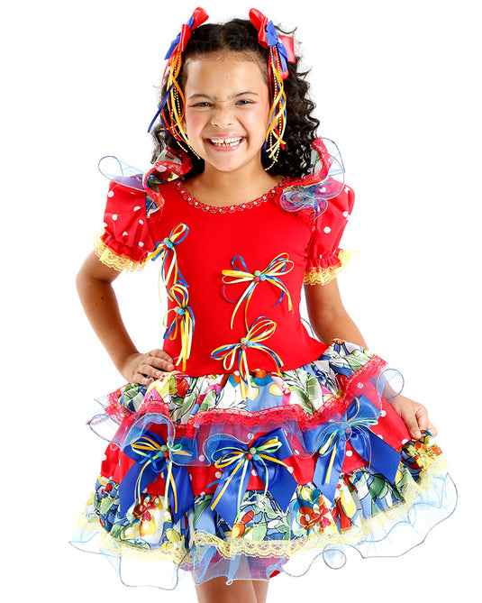 VESTIDO JUNINO RAMONA INFANTIL - J2071