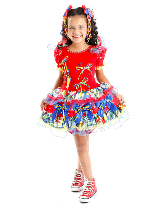 VESTIDO JUNINO RAMONA INFANTIL - J2071